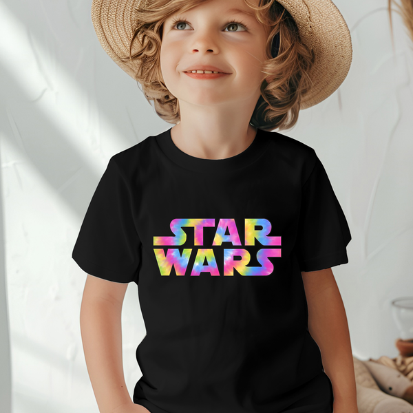 Star Wars Text Colorful Youth T-shirt