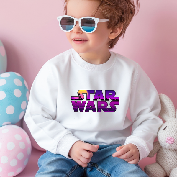 Starwars Text Purple Design Toddler Sweatshirt