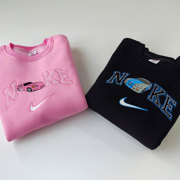 Suki And Brian Cars Fast And Furious Couple Nike Embroidered Sweatshirt