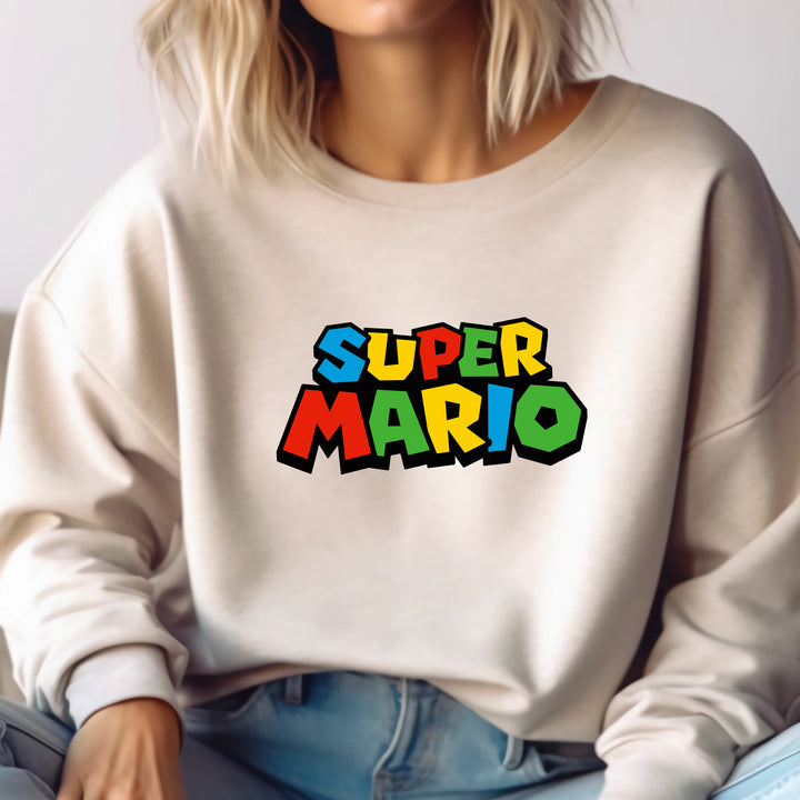 Super Mario Custom Name  Adult Sweatshirt wokigi