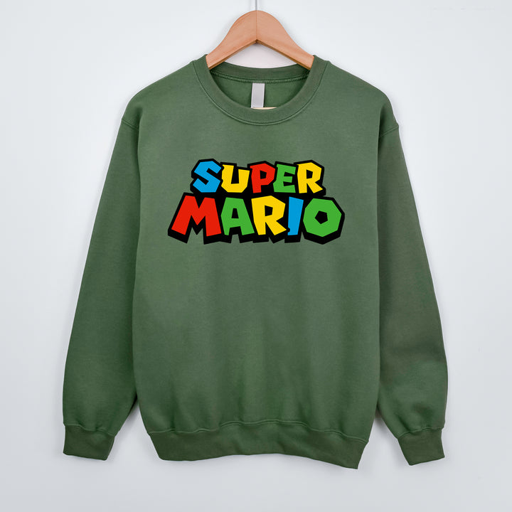 Super Mario Custom Name  Adult Sweatshirt wokigi