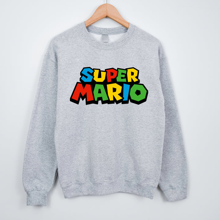 Super Mario Custom Name  Adult Sweatshirt wokigi