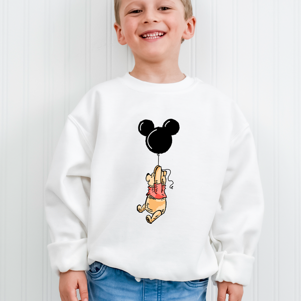 Winnie Mickey Balloon Retro Youth Sweatshirt