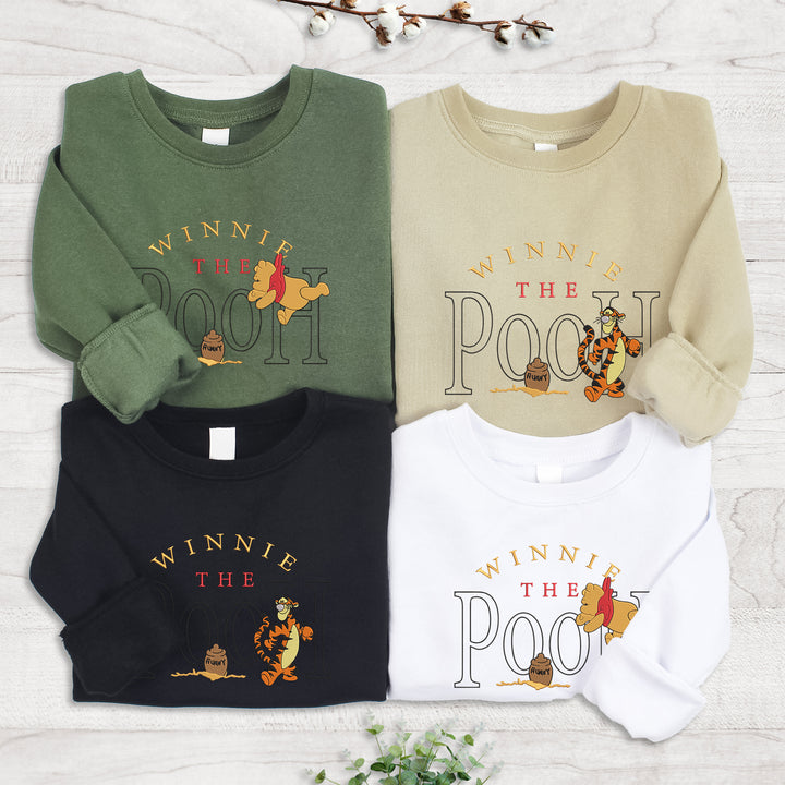 Winnie The Pooh Embroidered Kids Sweatshirt -  wokigi