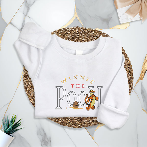 Winnie The Pooh Embroidered Kids Sweatshirt -  wokigi