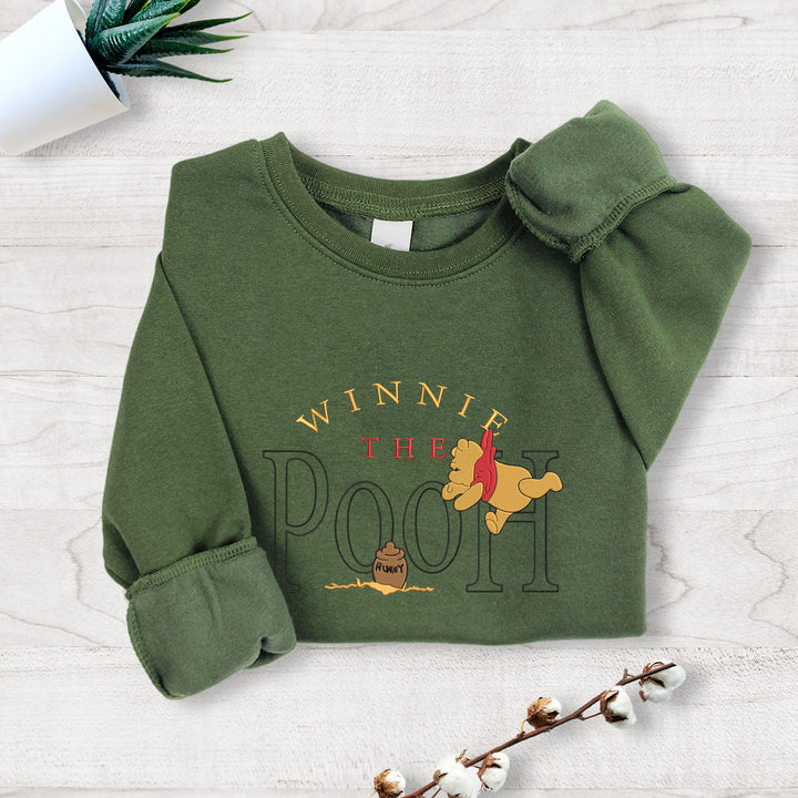 Winnie The Pooh Embroidered Kids Sweatshirt -  wokigi