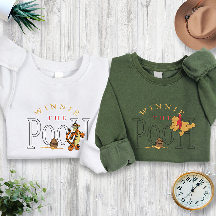 Winnie The Pooh Embroidered Kids Sweatshirt -  wokigi