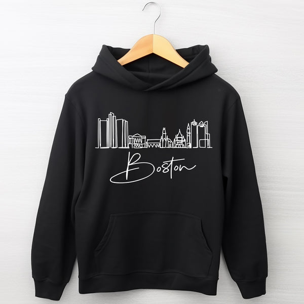 Boston City Vintage Adult Hoodie