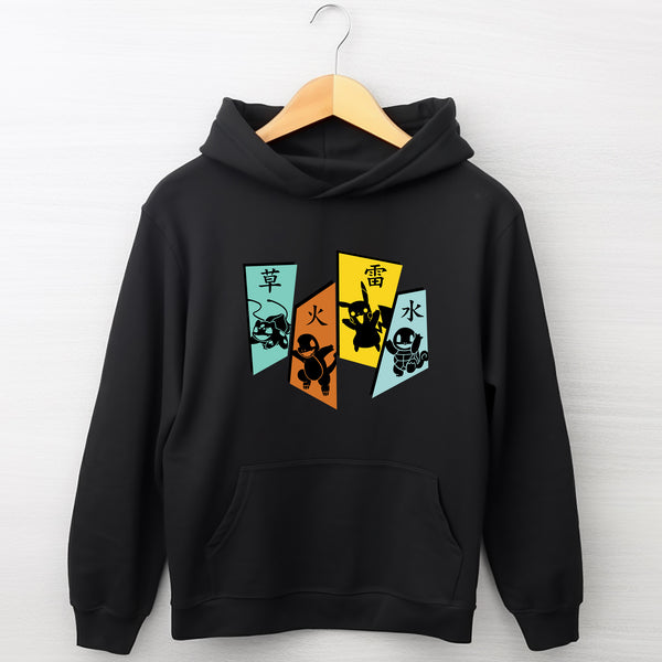 Pokemon Characters Vintage Adult Hoodie