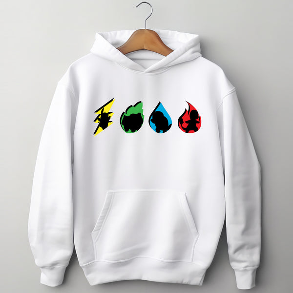 Pokemon Characters Retro Adult Hoodie