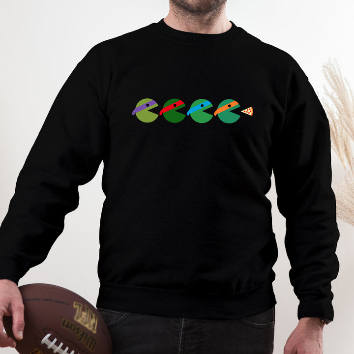 Teenage Mutant Ninja Turtles Pac-man Silhouette Adult Sweatshirt - wokigi