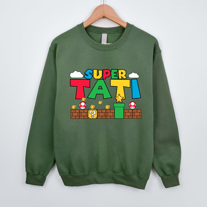 Super Mario Custom Name Adult Sweatshirt wokigi