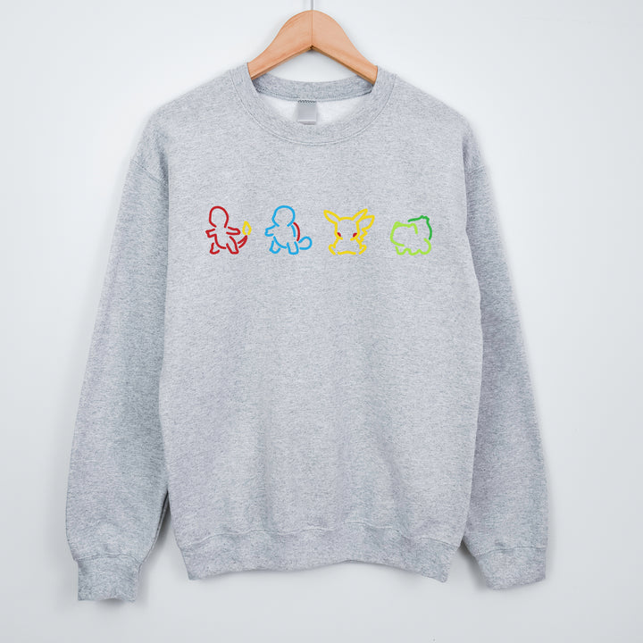 Pokemon Silhouette Adult Sweatshirt - wokigi