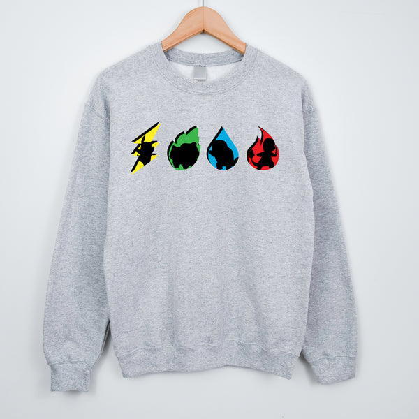 Retro Pokemon Characters Adult Sweatshirt