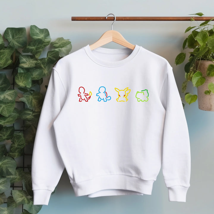 Pokemon Silhouette Adult Sweatshirt - wokigi