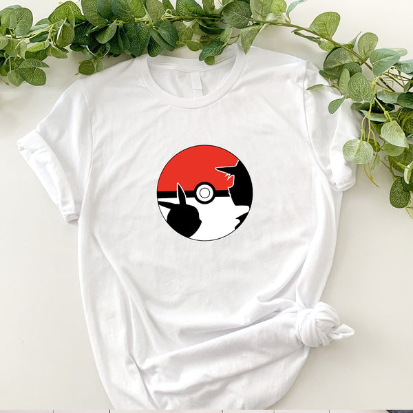 Pokemon Ash Ketchum Pikachu Adult T-shirt