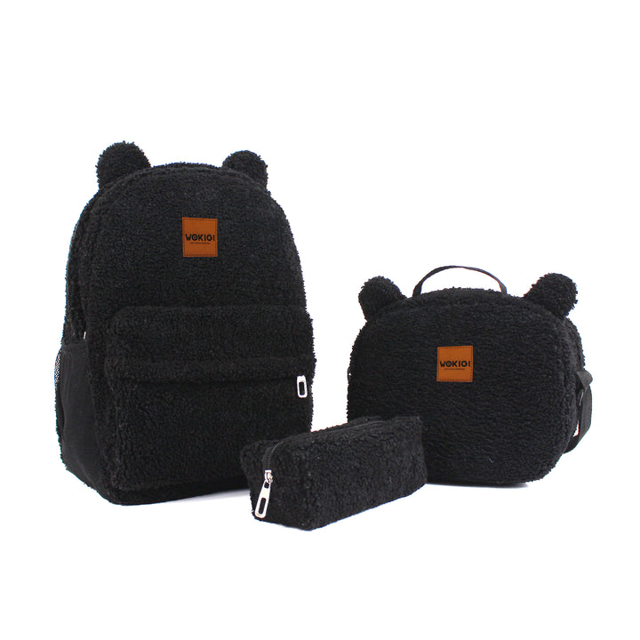 Personalized Coffee Milk Teddy Bear Backpack & Lunch Bag Set wokigi