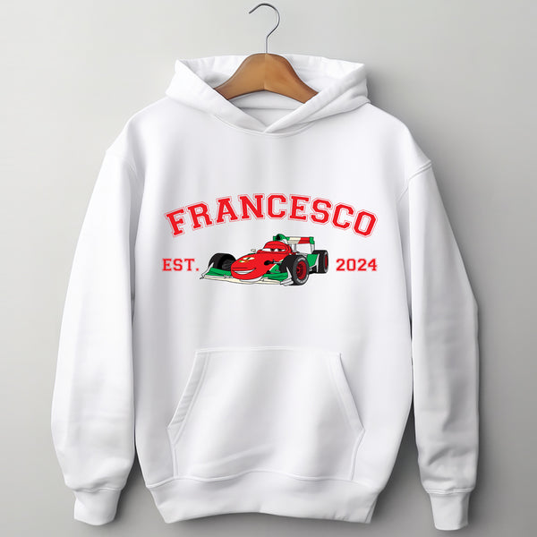 Personalized Disney Cars Francesco Adult Hoodie wokigi