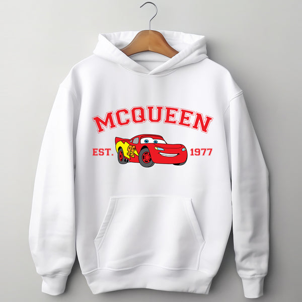 Personalized Disney Cars Lightning McQueen Adult Hoodie wokigi