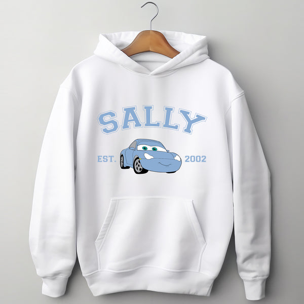 Personalized Disney Cars Sally Adult Hoodie wokigi