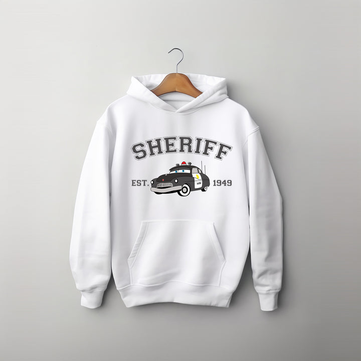 Personalized Disney Cars Sheriff Kids Hoodie wokigi