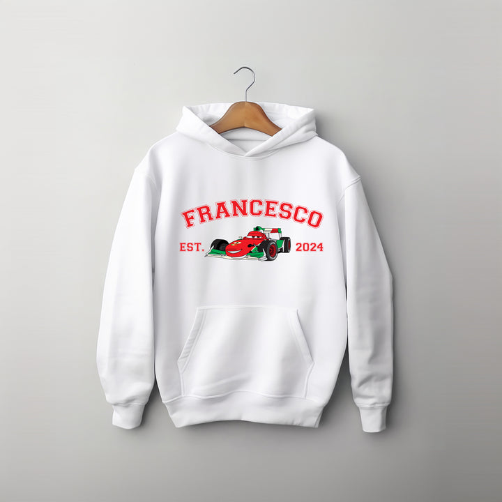 Personalized Disney Cars Francesco Kids Hoodie wokigi