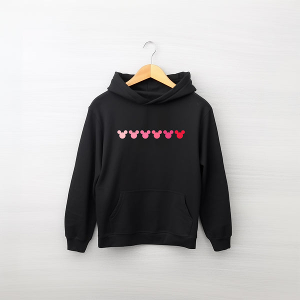 Disney Pink Mickey Ear Hearts Toddler Hoodie