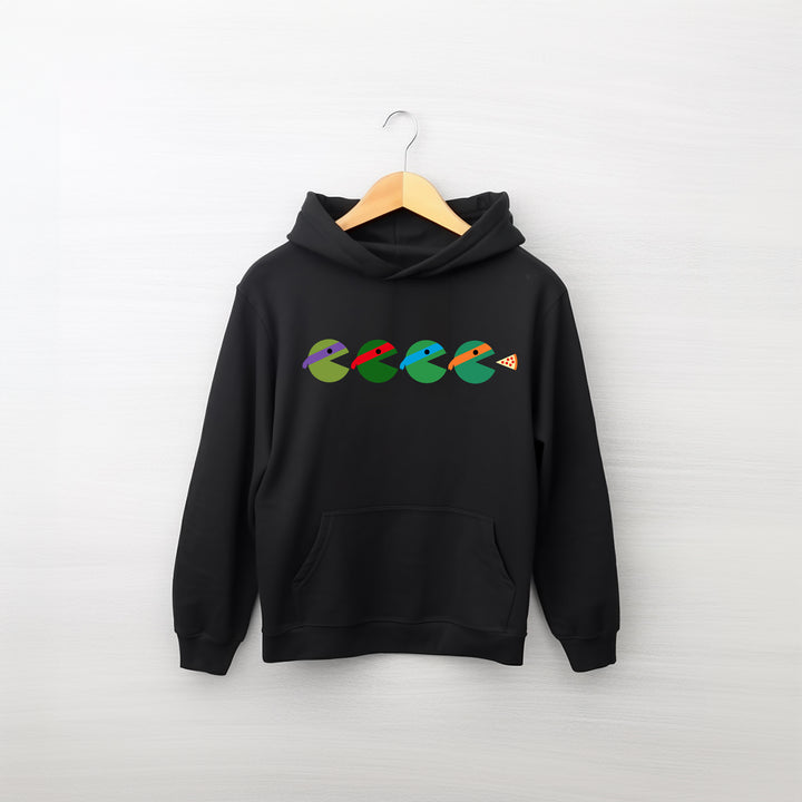 Teenage Mutant Ninja Turtles Pac-man Silhouette Kids Hoodie wokigi