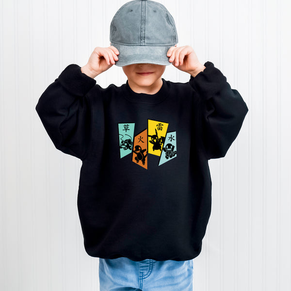 Vintage Pokemon Characters Youth Sweatshirt