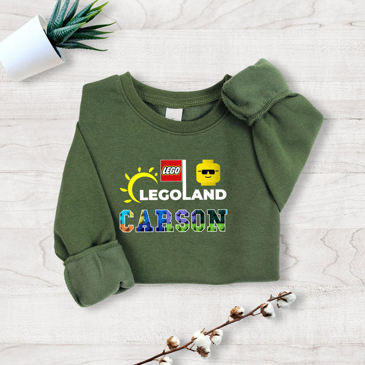 Personalized Legoland Birthday Kids Sweatshirt wokigi