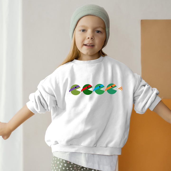 Teenage Mutant Ninja Turtles Pac-man Silhouette Kids Sweatshirt wokigi