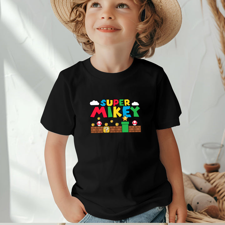 Super Mario Custom Name Toddler T-Shirt wokigi