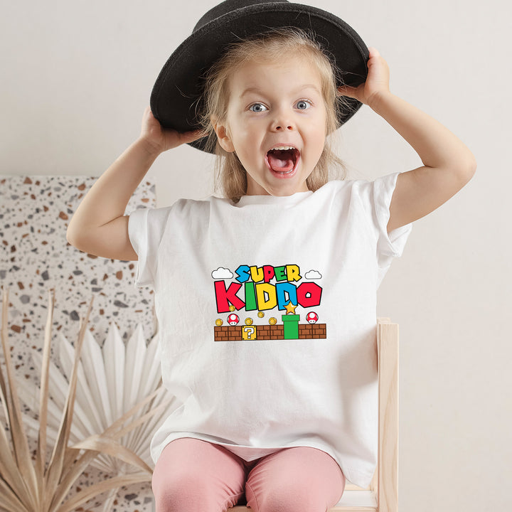 Super Mario Custom Name Toddler T-Shirt wokigi