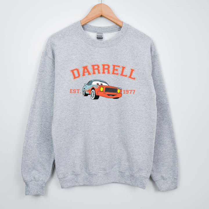 Personalized Disney Cars Darrell Adult Sweatshirt wokigi