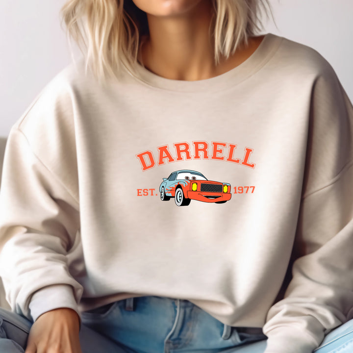 Personalized Disney Cars Darrell Adult Sweatshirt wokigi