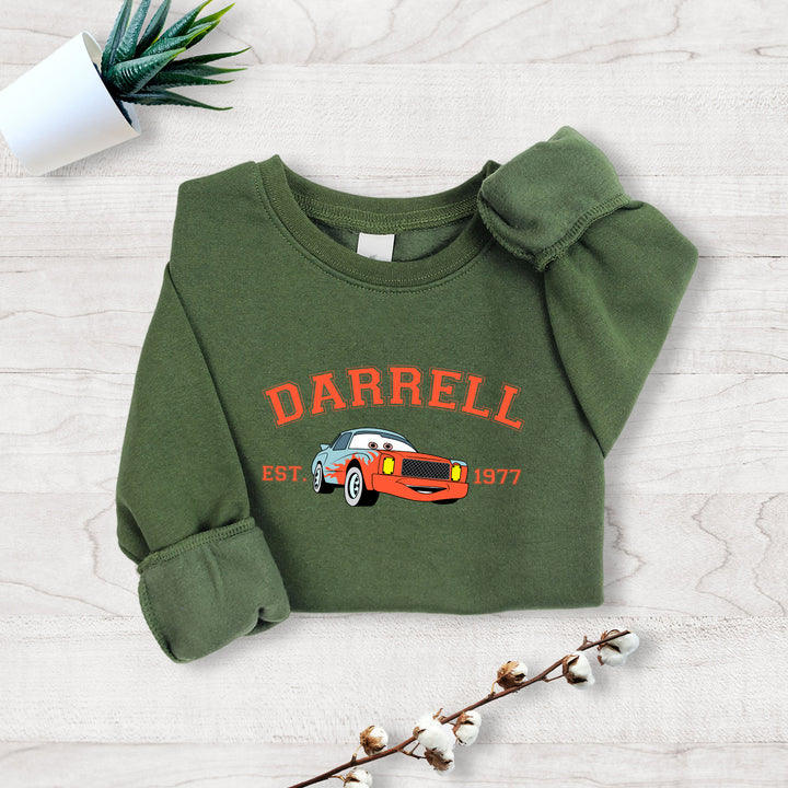 Personalized Disney Cars Darrell Kids Sweatshirt wokigi