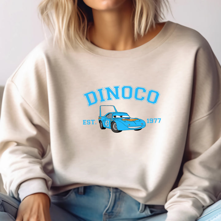 Personalized Disney Cars Dinoco Adult Sweatshirt wokigi