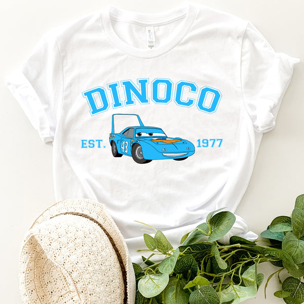 Personalized Disney Cars Dinoco Adult T-shirt wokigi