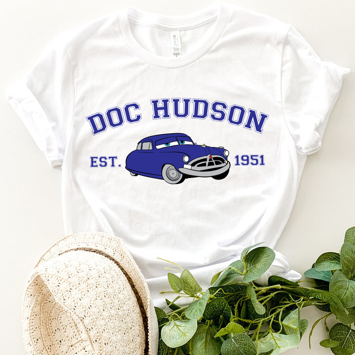 Personalized Disney Cars Doc Hudson Adult T-shirt wokigi