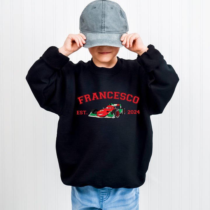 Personalized Disney Cars Francesco Kids Sweatshirt wokigi