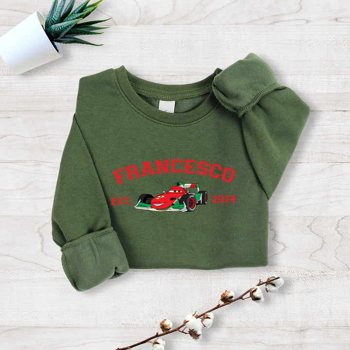 Personalized Disney Cars Francesco Kids Sweatshirt wokigi