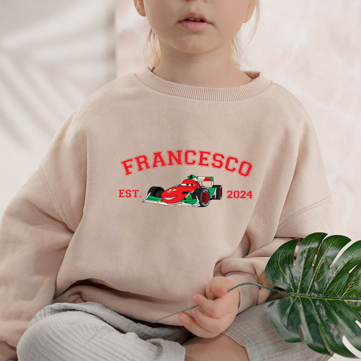 Personalized Disney Cars Francesco Kids Sweatshirt wokigi