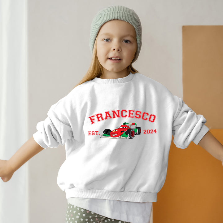 Personalized Disney Cars Francesco Kids Sweatshirt wokigi