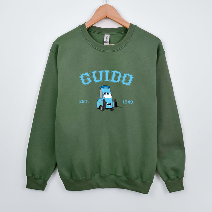 Personalized Disney Cars Guido Adult Sweatshirt wokigi