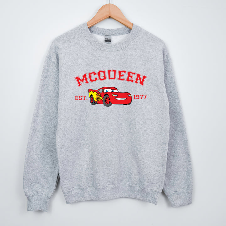 Personalized Disney Cars Lightning McQueen Adult Sweatshirt wokigi