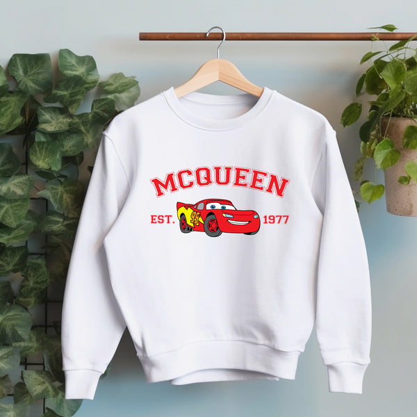 Personalized Disney Cars Lightning McQueen Adult Sweatshirt wokigi