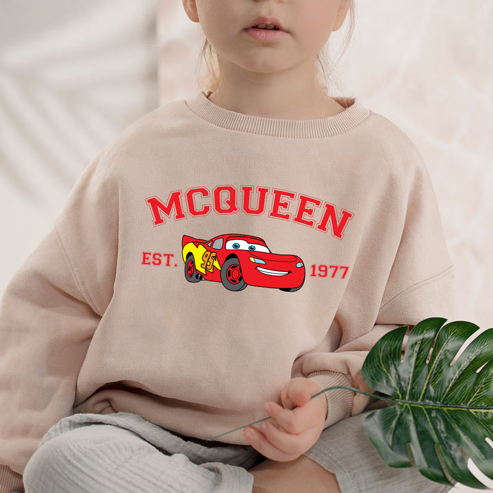 Personalized Disney Cars Lightning McQueen Kids Sweatshirt wokigi