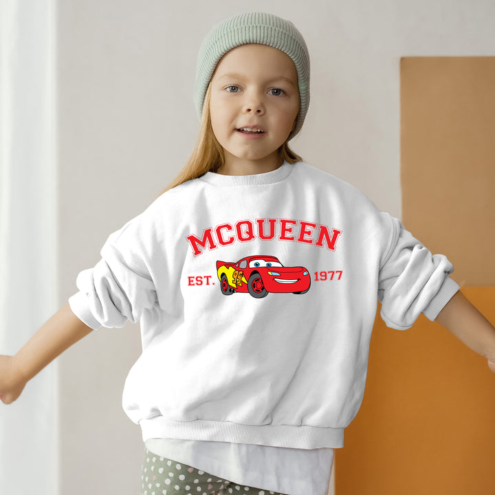 Personalized Disney Cars Lightning McQueen Kids Sweatshirt wokigi