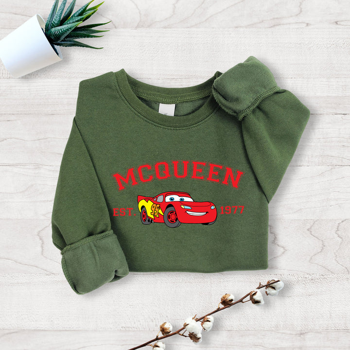 Personalized Disney Cars Lightning McQueen Kids Sweatshirt wokigi