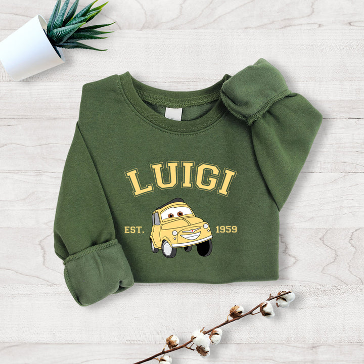 Personalized Disney Cars Luigi Kids Sweatshirt wokigi